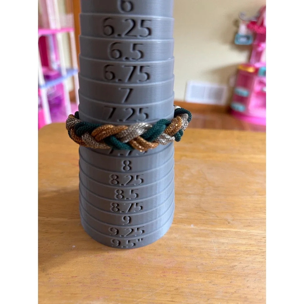 Braided Mesh Chain Bracelet Tricolor Gold Silver Teal Blue Statement Jewelry